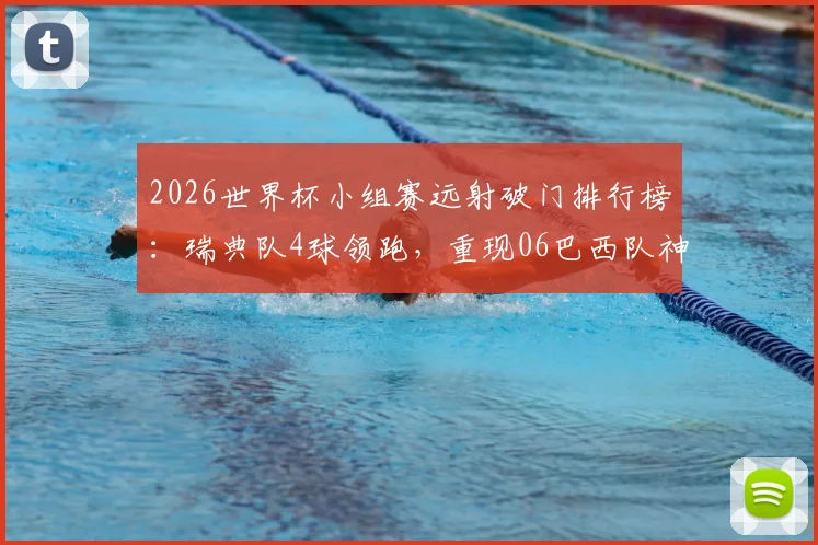 2026世界杯小组赛远射破门排行榜：瑞典队4球领跑，重现06巴西队神迹技术解析